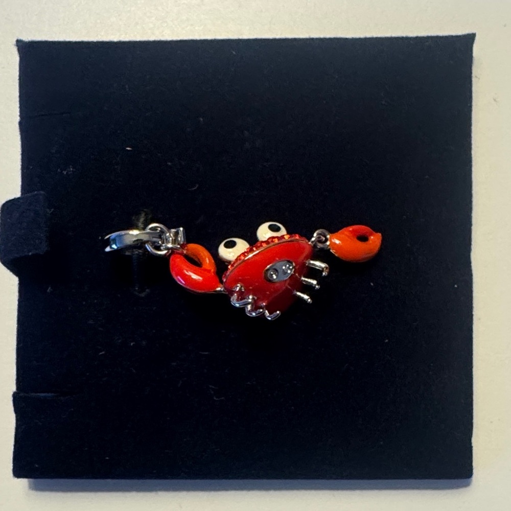 Swarovski Red and Orange Crab Pendant